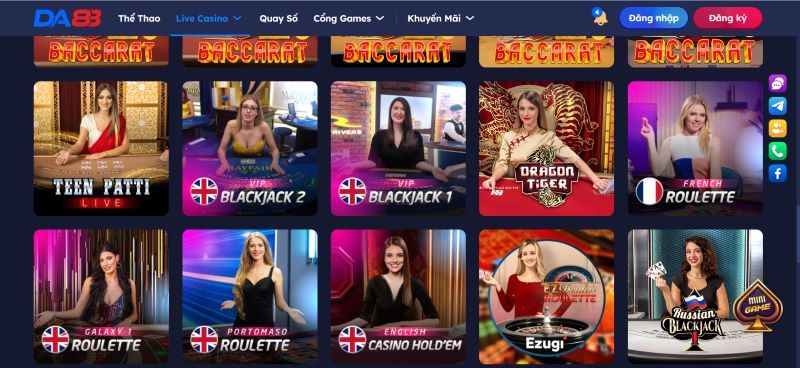 Nhiều game bài với dàn Dealer xinh đẹp